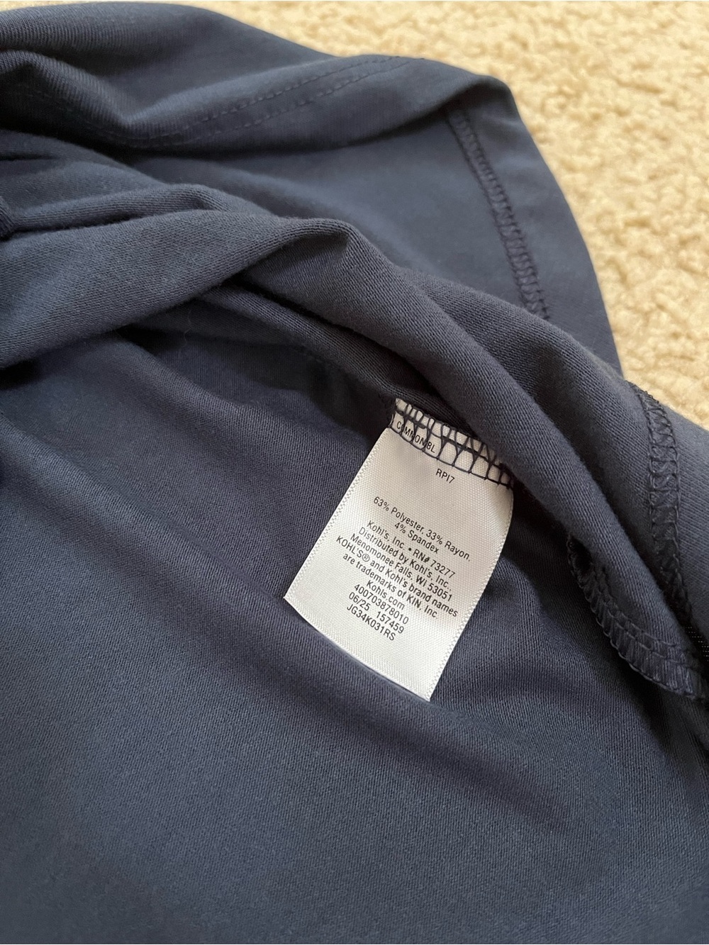 NWOT SO Short Sleeve Scoop Neck Blue Shirt - Picture 3 of 6